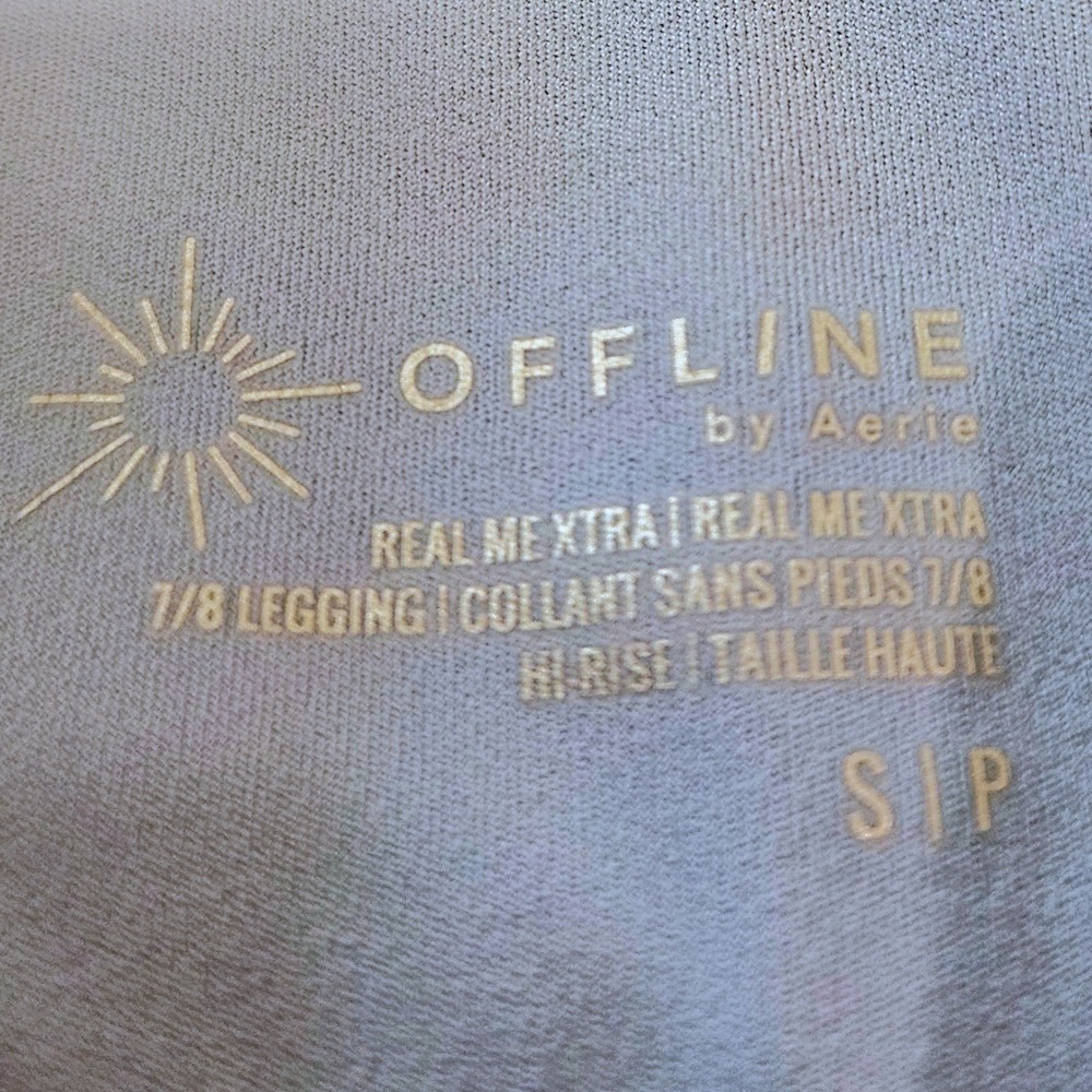 Aerie OFFLINE Real Me Xtra High Rise 7/8 Leggings Powder Blue Small 24" - Picture 7 of 12